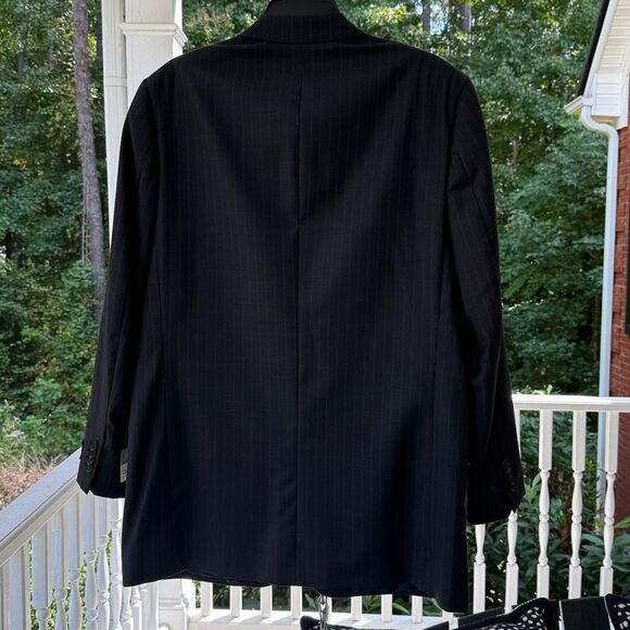 Pavone Charcoal Pinstripe Worsted Wool Suit - Jacket (41R) & Pants (35W/32L)-NWT - Picture 7 of 11